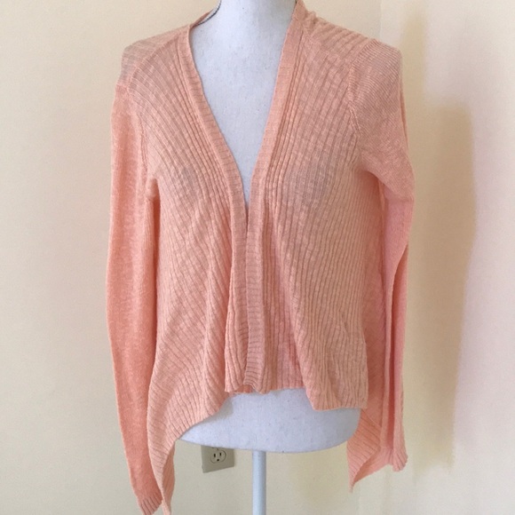 Sundance medium peach orangeL/S open cardigan